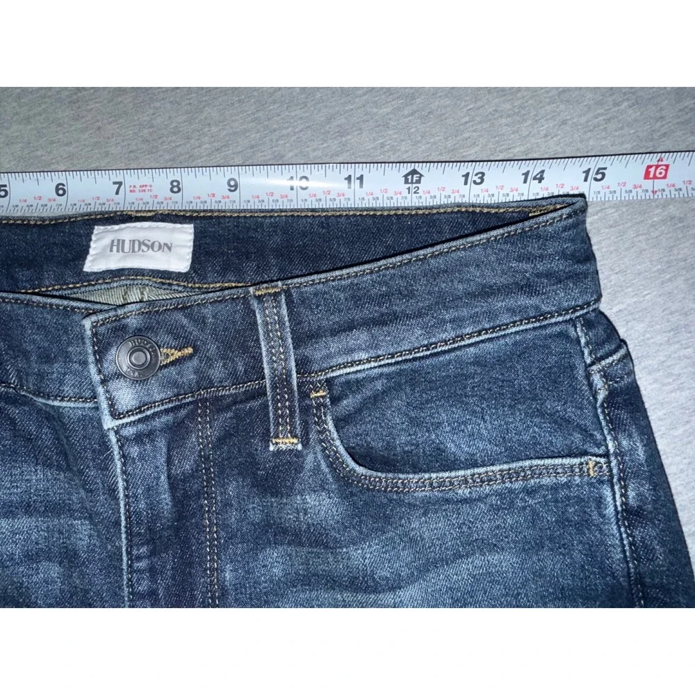 Hudson Womens Krista Jeans Skinny Dark Wash Distressed Denim Streetwear Size 28